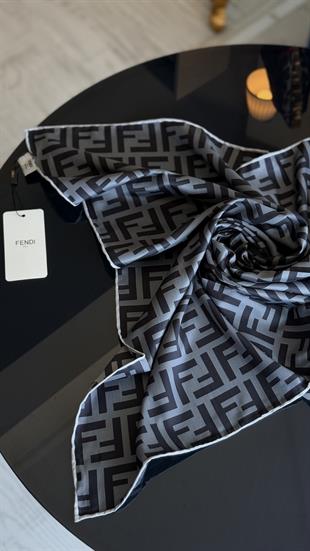 F DESEN TWİL / GRİ EŞARP