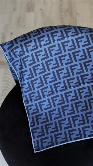 F DESEN TWİL / LACİVERT EŞARP