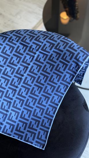 F DESEN TWİL / LACİVERT EŞARP