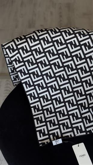 F DESEN TWİL / SİYAH BEYAZ EŞARP