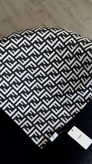 F DESEN TWİL / SİYAH BEYAZ EŞARP