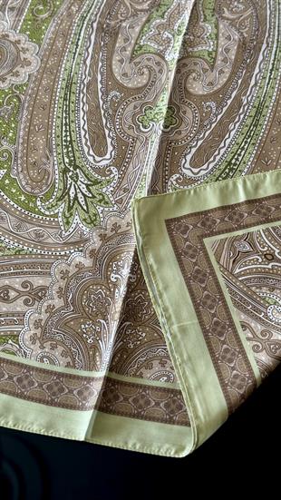 FISTIK YEŞİL / ETNİK DESEN PAMUK ŞAL