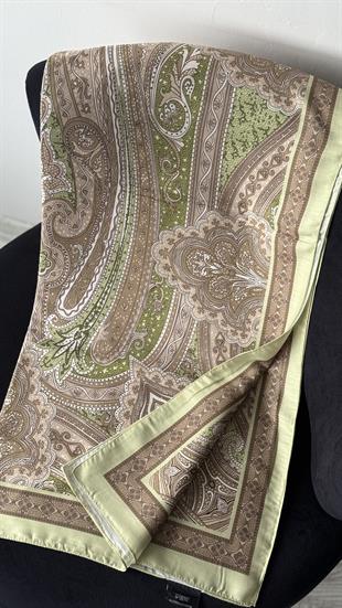 FISTIK YEŞİL / ETNİK DESEN PAMUK ŞAL