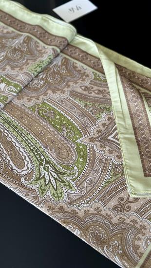 FISTIK YEŞİL / ETNİK DESEN PAMUK ŞAL