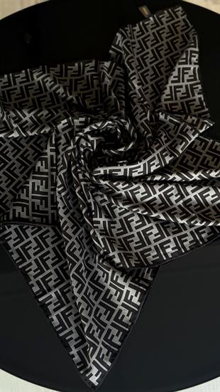 GRİ / SİYAH GEÇİŞLİ ORJİNAL DESEN EŞARP