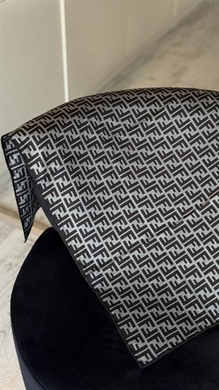 GRİ / SİYAH GEÇİŞLİ ORJİNAL DESEN EŞARP