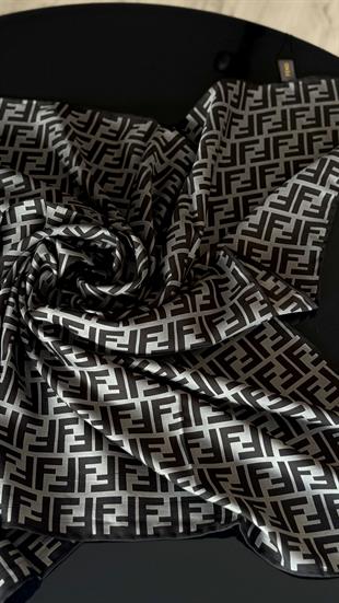 GRİ / SİYAH GEÇİŞLİ ORJİNAL DESEN EŞARP