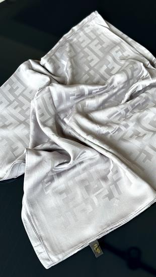 GÜMÜŞ GRİ İPEK PAMUK EŞARP 