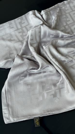 GÜMÜŞ GRİ İPEK PAMUK EŞARP 