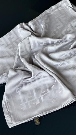 GÜMÜŞ GRİ İPEK PAMUK EŞARP 