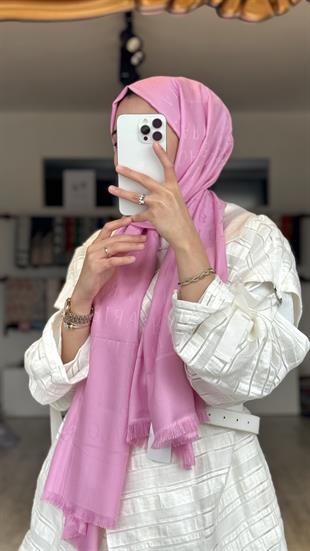 İPEK / PAMUK PEMBE ŞAL