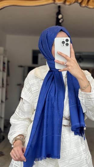 İPEK / PAMUK SAX MAVİ ŞAL