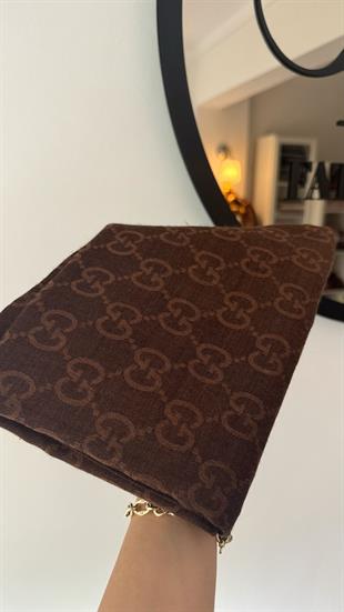 KAHVE G YÜN İPEK ŞAL