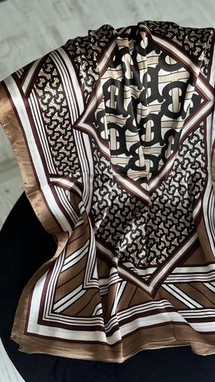 KAHVERENGİ VUAL İPEK ŞAL