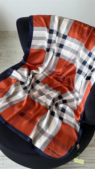 KİREMİT LACİVERT / ORJİNAL DESEN VUAL İPEK ŞAL