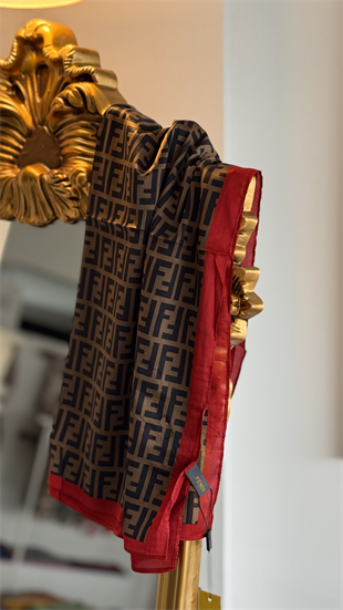 KIRMIZI GEÇİŞLİ F VUAL İPEK ŞAL 