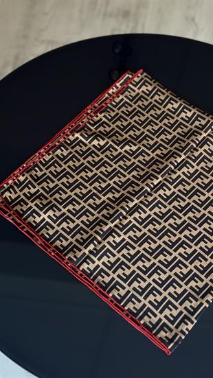 KIRMIZI GEÇİŞLİ ORJİNAL DESEN EŞARP