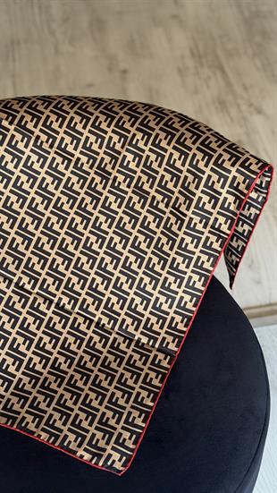 KIRMIZI GEÇİŞLİ ORJİNAL DESEN EŞARP