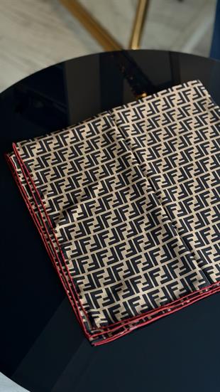 KIRMIZI GEÇİŞLİ ORJİNAL DESEN EŞARP