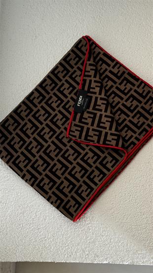 KIRMIZI GEÇİŞLİ SAF KAŞMİR ŞAL 