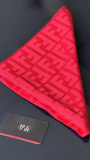 KIRMIZI İPEK PAMUK EŞARP 