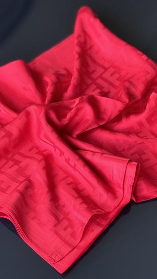 KIRMIZI İPEK PAMUK EŞARP 