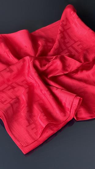 KIRMIZI İPEK PAMUK EŞARP 