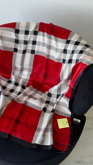 KIRMIZI / ORJİNAL DESEN VUAL İPEK ŞAL