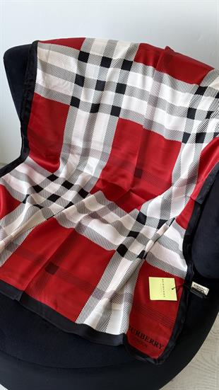 KIRMIZI / ORJİNAL DESEN VUAL İPEK ŞAL