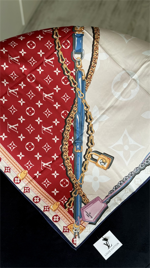 KIRMIZI / PUDRA LV TWİL İPEK EŞARP