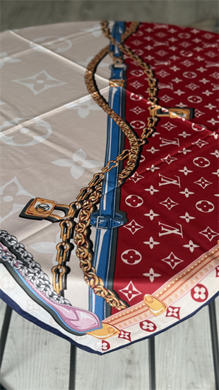 KIRMIZI / PUDRA LV TWİL İPEK EŞARP