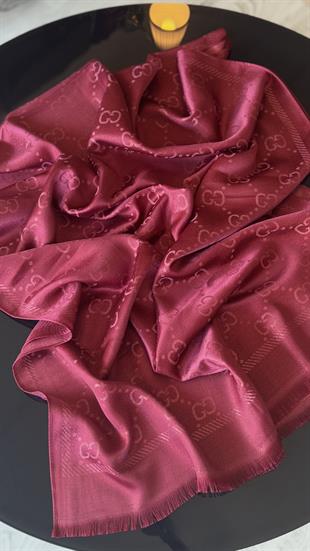 KIRMIZI / SİMLİ İPEK ŞAL