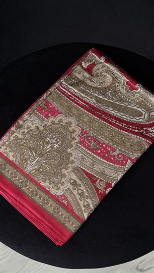 KOYU FUŞYA / ETNİK DESEN PAMUK ŞAL