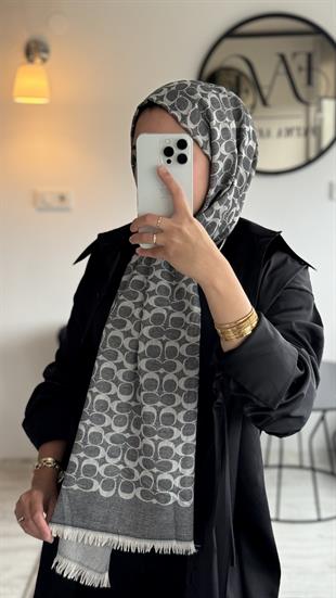 KOYU GRİ KAŞMİR / YÜN İPEK ŞAL 