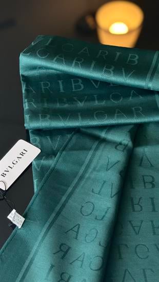 KOYU YEŞİL ÇİFT YÖNLÜ KAŞMİR / YÜN ŞAL