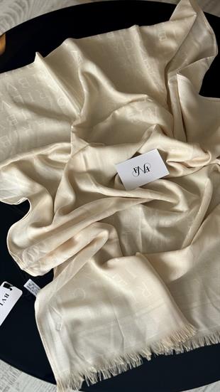 KREM ÇİFT YÖNLÜ KAŞMİR / YÜN ŞAL