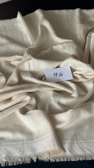 KREM ÇİFT YÖNLÜ KAŞMİR / YÜN ŞAL