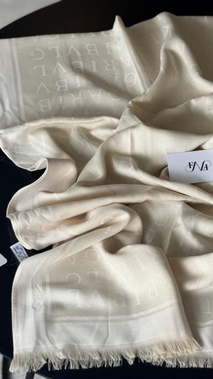 KREM ÇİFT YÖNLÜ KAŞMİR / YÜN ŞAL