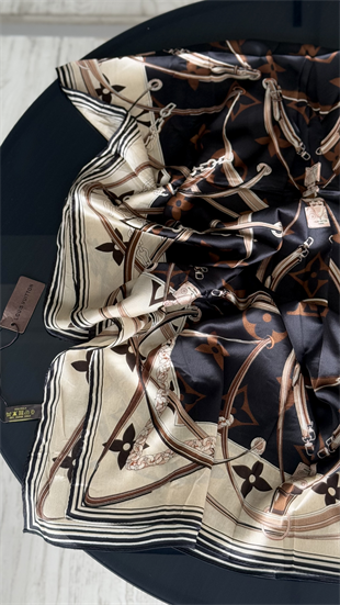 KREM / SİYAH VUAL İPEK ŞAL