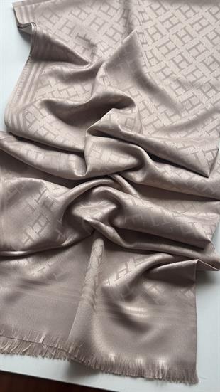 KÜÇÜK LOGOLU TAŞ İPEK PAMUK ŞAL