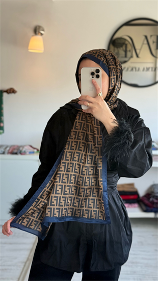 LACİVERT GEÇİŞLİ F VUAL İPEK ŞAL 