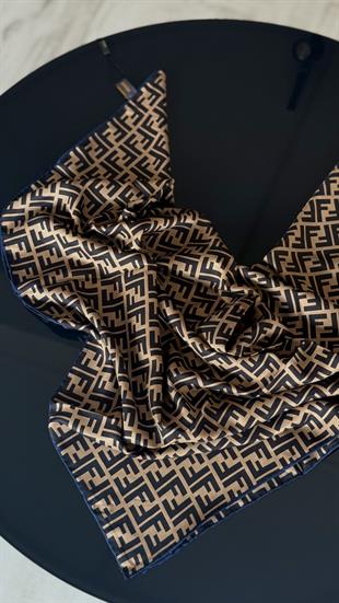 LACİVERT GEÇİŞLİ ORJİNAL DESEN EŞARP