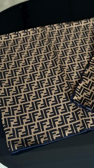 LACİVERT GEÇİŞLİ ORJİNAL DESEN EŞARP