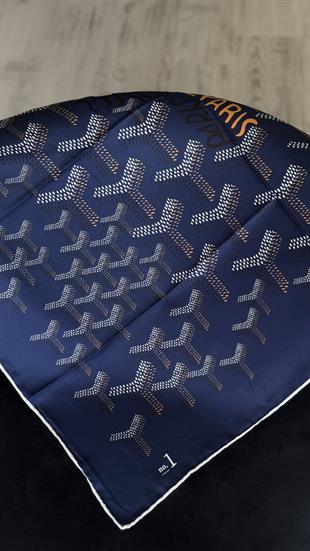 LACİVERT GOYARD TWİL EŞARP