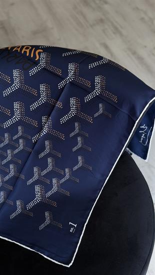 LACİVERT GOYARD TWİL EŞARP