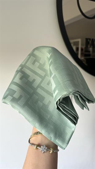MİNT YEŞİLİ İPEK PAMUK EŞARP 