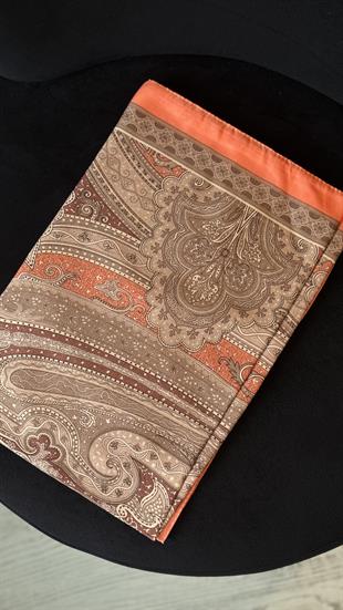 ORANJ / ETNİK DESEN PAMUK ŞAL