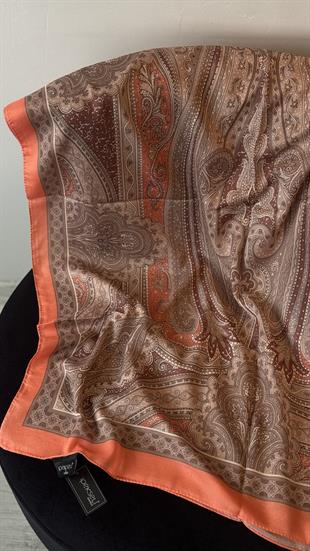 ORANJ / ETNİK DESEN PAMUK ŞAL