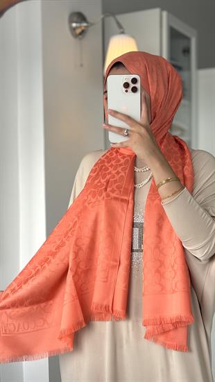 ORANJ İPEK PAMUK ŞAL