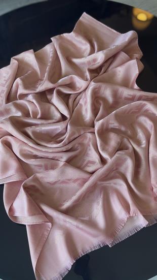 PUDRA PEMBE / SİMLİ İPEK ŞAL